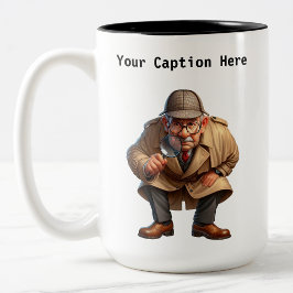 Cartoon-Mystery für Privatdetektoren Zweifarbige Tasse