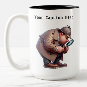 Cartoon-Mystery für Privatdetektoren Zweifarbige Tasse
