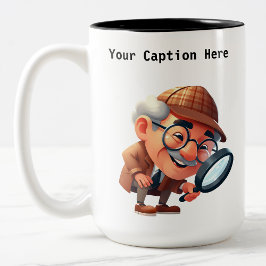Cartoon-Mystery für Privatdetektoren Zweifarbige Tasse