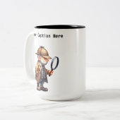 Cartoon-Mystery für Privatdetektoren Zweifarbige Tasse (Vorderseite Links)