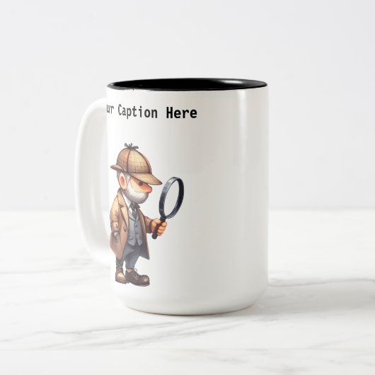 Cartoon-Mystery für Privatdetektoren Zweifarbige Tasse (Vorderseite Links)