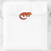 Cartoon Newt Runder Aufkleber (Tasche)
