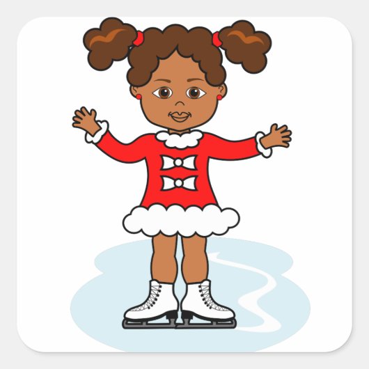 Cartoon Niedlich Abbildung Skater Sticker (Vorderseite)