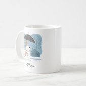 Cartoon Niedlich Funny Dog Welpe Wandern Regenschi Kaffeetasse (Vorderseite Links)