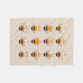 Cartoon Niedlich Funny Honey Bee Honeycomb Fleecedecke (Vorderseite (Horizontal))
