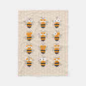Cartoon Niedlich Funny Honey Bee Honeycomb Fleecedecke (Vorderseite)