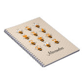 Cartoon Niedlich Funny Honey Bee Honeycomb Notizblock (Rechte Seite)