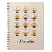 Cartoon Niedlich Funny Honey Bee Honeycomb Notizblock (Vorderseite)