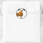 Cartoon Niedlich Funny Moose Runder Aufkleber (Tasche)
