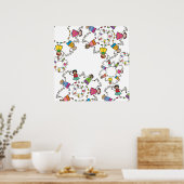 Cartoon Niedlich glückliche Kinder und Freunde run Poster (Küche)