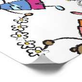 Cartoon Niedlich glückliche Kinder und Freunde run Poster (Ecke)