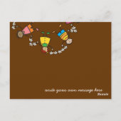 Cartoon Niedlich glückliche Kinder und Freunde run Postkarte (Rückseite)