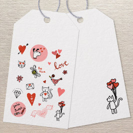 Cartoon niedlich Liebe Geschenkanhänger