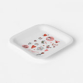 Cartoon niedlich Liebe Pappteller (Gewinkelt)