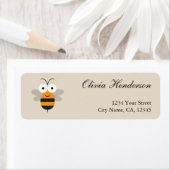Cartoon Niedliche Hummel Honey Bee Rücksendeadress (Insitu)