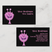 Cartoon-niedliche rosa visitenkarte (Vorne/Hinten)
