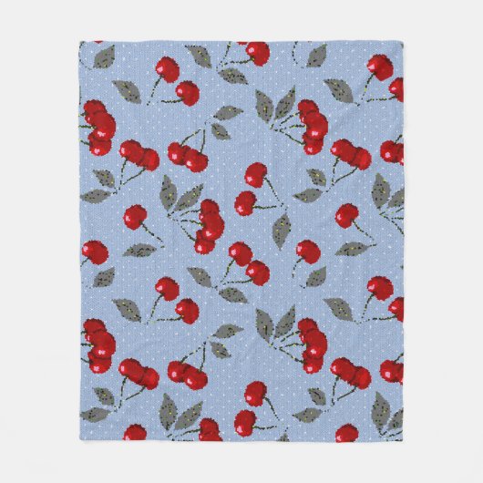 Cartoon niedliche Rothirschbeere grüne Blätter Bla Fleecedecke (Vorderseite)