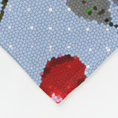 Cartoon niedliche Rothirschbeere grüne Blätter Bla Fleecedecke (Ecke)