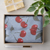 Cartoon niedliche Rothirschbeere grüne Blätter Bla Seidenpapier (Geschenk)