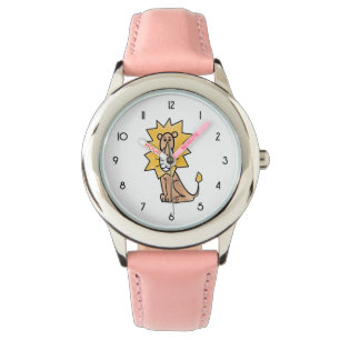 Cartoon niedlichen Löwen Kinder Retro Safari Dschu Armbanduhr