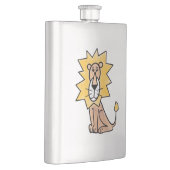 Cartoon niedlichen Löwen Kinder Retro Safari Dschu Flachmann (Rechts)