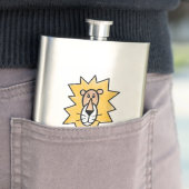 Cartoon niedlichen Löwen Kinder Retro Safari Dschu Flachmann (Beispiel)