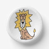 Cartoon niedlichen Löwen Kinder Retro Safari Dschu Pappteller (Vorderseite)
