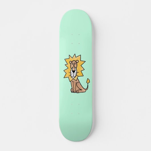 Cartoon niedlichen Löwen Kinder Retro Safari Dschu Skateboard (Vorne)