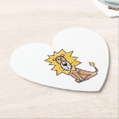 Cartoon niedlichen Löwen Kinder Retro Safari Dschu Untersetzer (angewinkelt)