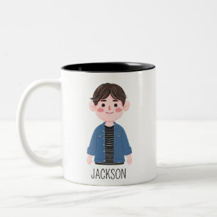 Cartoon niedlicher individuelle Name Zweifarbige Tasse