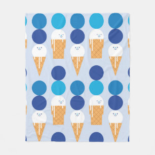 Cartoon niedliches Eis nahtlos Muster Design. Vi Fleecedecke