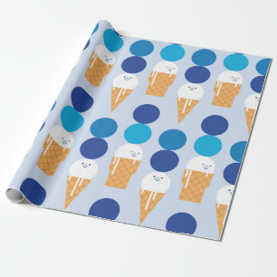 Cartoon niedliches Eis nahtlos Muster Design. Vi Geschenkpapier