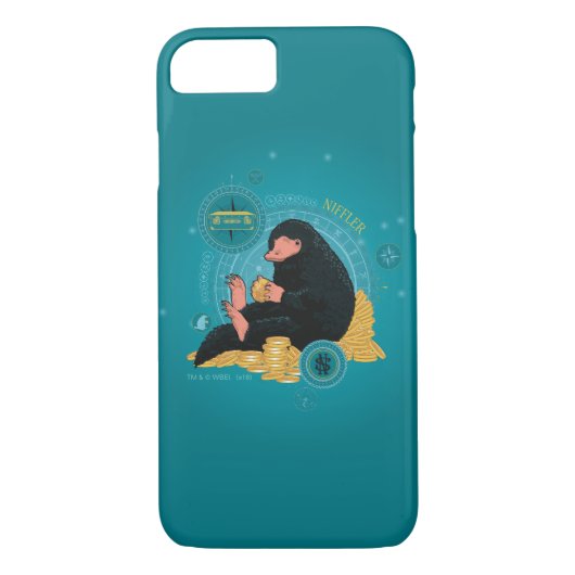 Cartoon NIFFLER™ mit Goldmünzen Case-Mate iPhone Hülle (Rückseite)