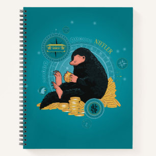 Cartoon NIFFLER™ mit Goldmünzen Notizblock