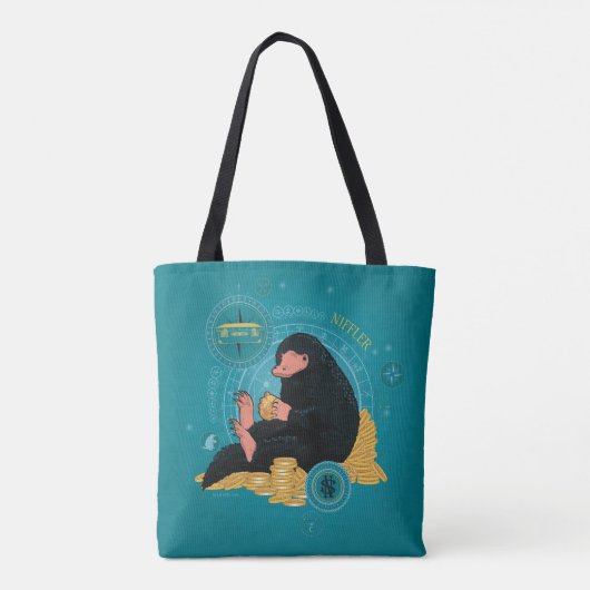Cartoon NIFFLER™ mit Goldmünzen Tasche (Rückseite)