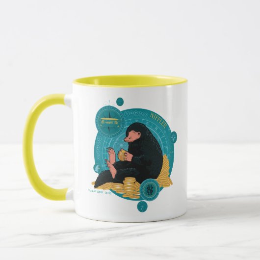 Cartoon NIFFLER™ mit Goldmünzen Tasse (Links)
