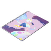 Cartoon-Notebook - Pastellfarben Notizblock (Linke Seite)