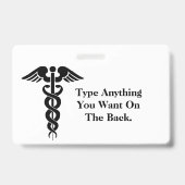 Cartoon Nurse & Big Needle Nurse Abzeichen Customi Ausweis (Rückseite)