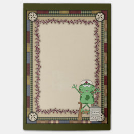 Cartoon Nurse Frog Nachnotizen Post-it Klebezettel