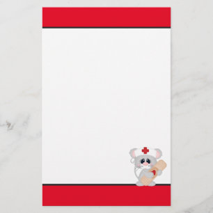 Cartoon Nurse Maus Spaß stationär Briefpapier