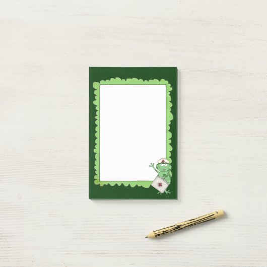 Cartoon Nurse Postit Notizblock (Auf Schreibtisch)