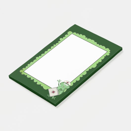 Cartoon Nurse Postit Notizblock (angewinkelt)