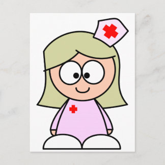Cartoon Nurse Postkarte