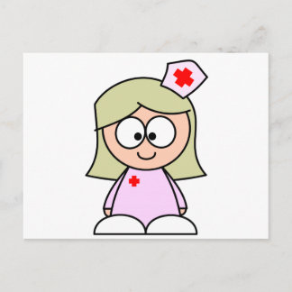 Cartoon Nurse Postkarte