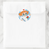 Cartoon Nurse Runder Aufkleber (Tasche)