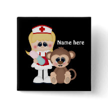 Cartoon Nurse Schaltfläche Namen hinzufügen