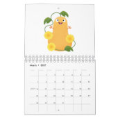 Cartoon Obst, Gemüse und Pflanze Kalender (Mär 2027)