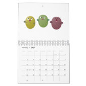 Cartoon Obst, Gemüse und Pflanze Kalender (Jan 2027)
