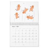 Cartoon Obst, Gemüse und Pflanze Kalender (Mär 2027)