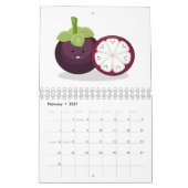 Cartoon Obst, Gemüse und Pflanze Kalender (Feb 2027)